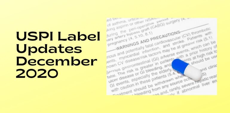 USPI label updates December 2020