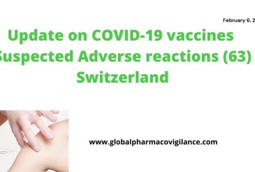 Update on COVID-19 vaccines suspected adverse reactions (63) in Switzerland